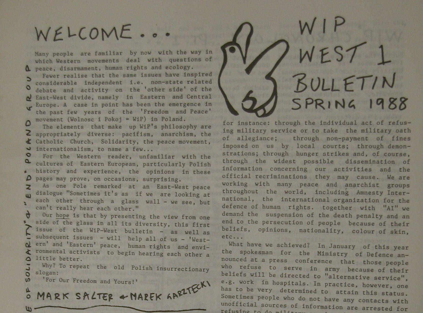 WiP West Bulletin