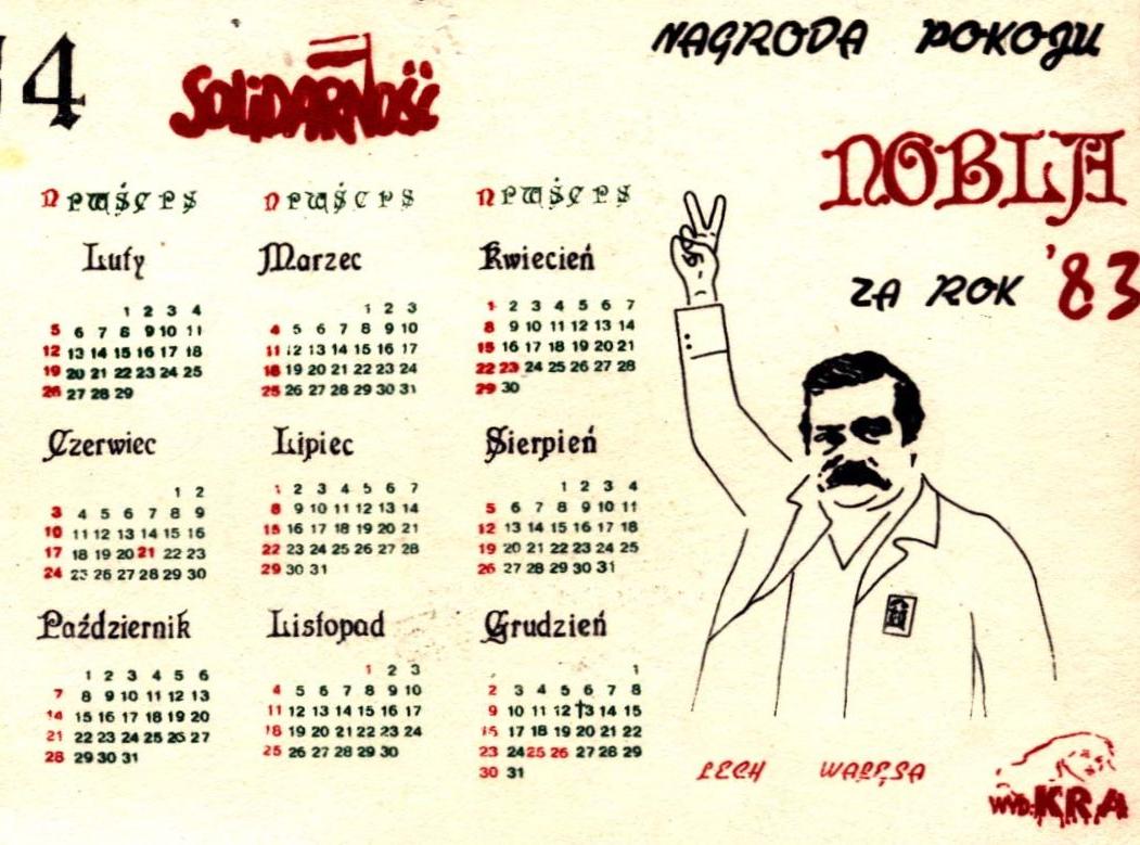 Kalendarz 1984
