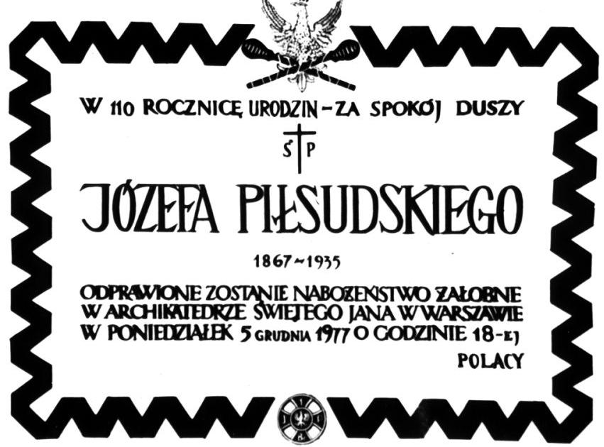 W 110 rocznicę urodzin - za spokój duszy Józefa Piłsudskiego