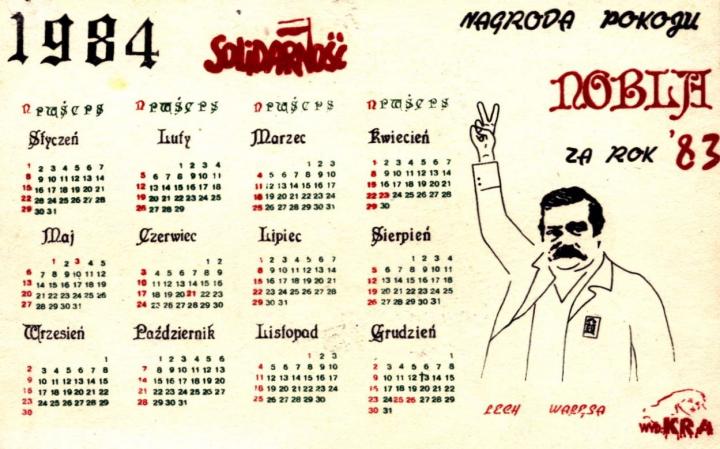 Kalendarz 1984