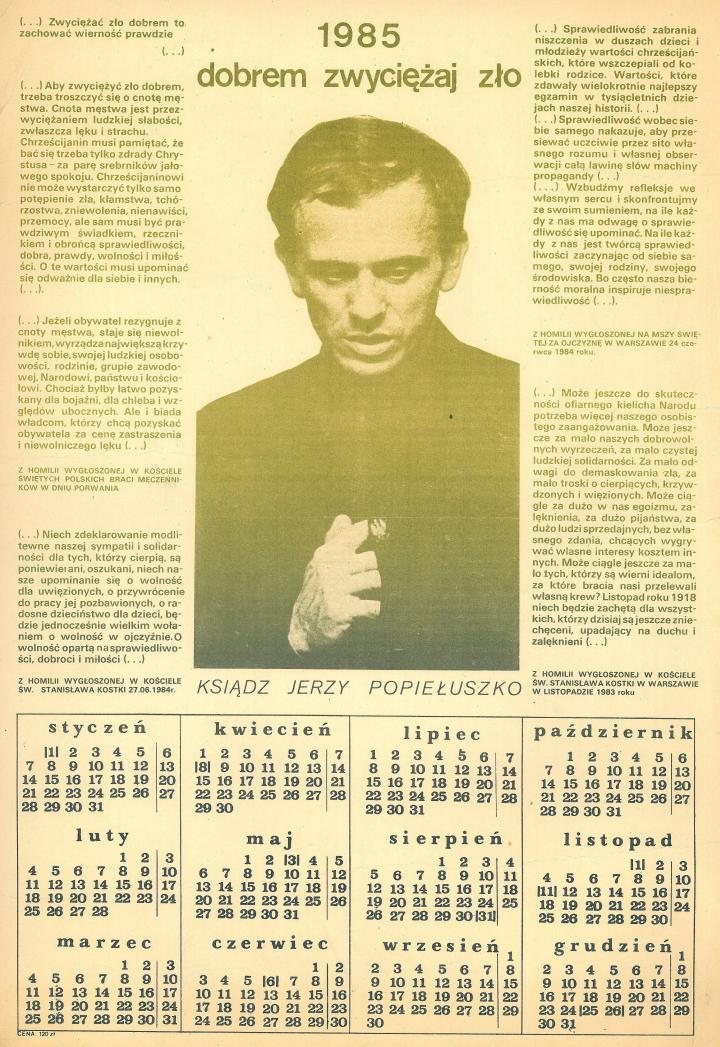 Kalendarz 1985